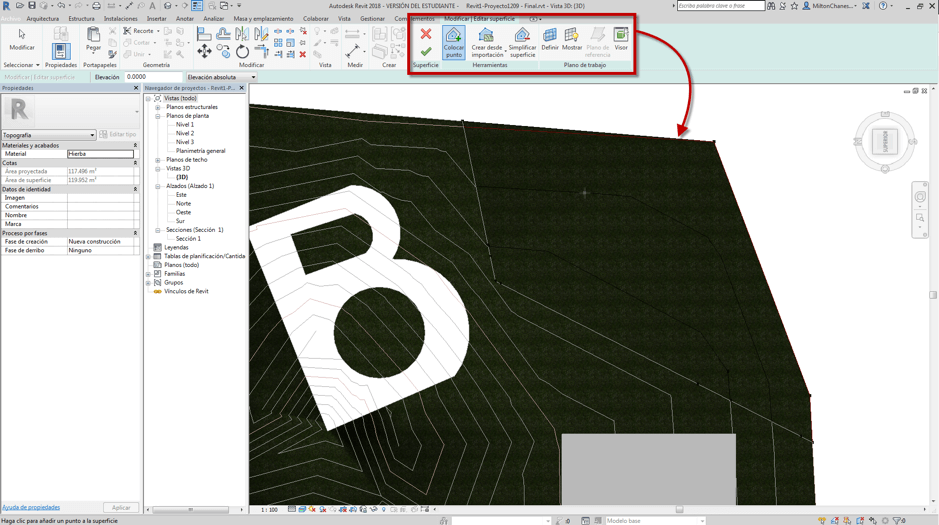 Dividir y Fusionar superficie topográfica de Revit