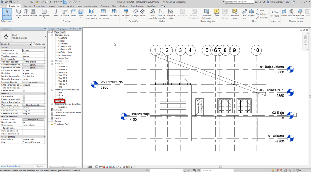 Vistas de ALZADO en Revit