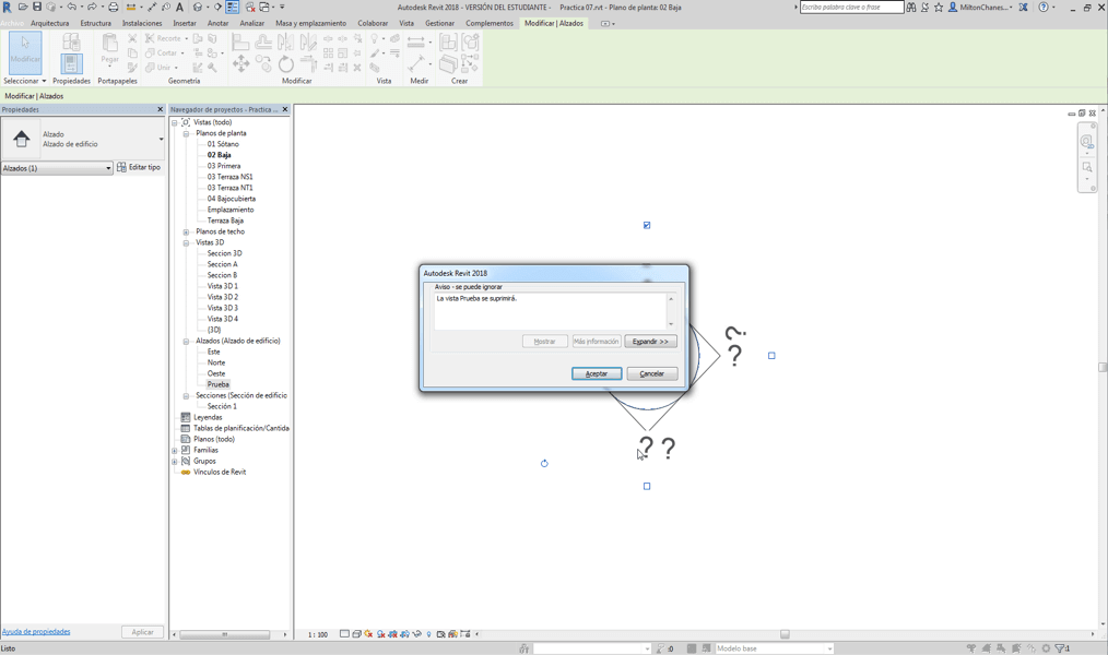 Vistas de ALZADO en Revit