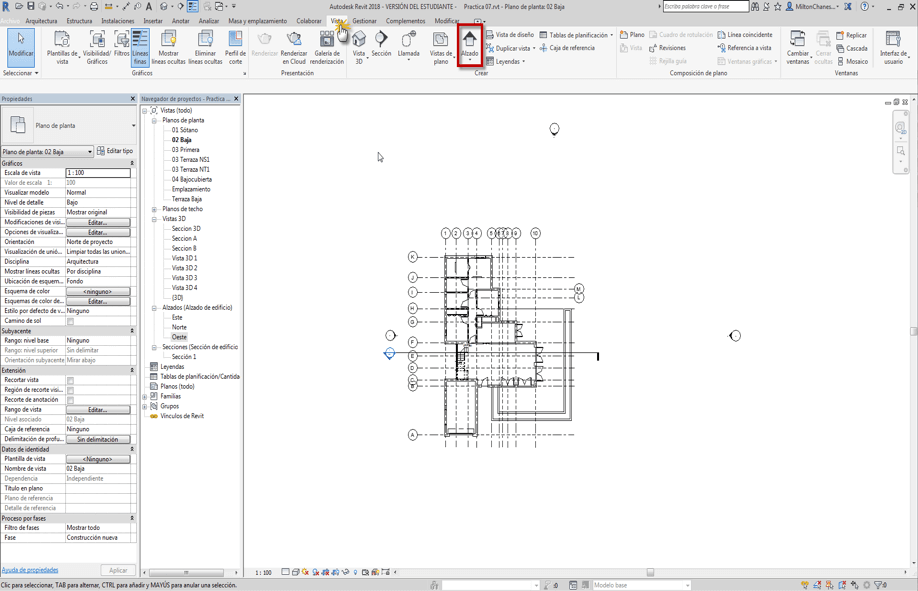 Vistas de ALZADO en Revit